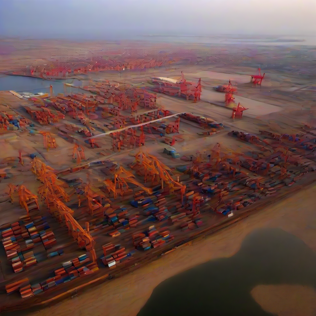 Import from China to India - India · Mundra Port, Gujarat at golden hour